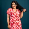 Blossom Wrap Midi Dress - Image 2