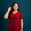 Timeless Wrap Elegance Dress - Image 2