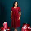 Timeless Wrap Elegance Dress - Image 3
