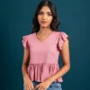 Flutter Peplum Top