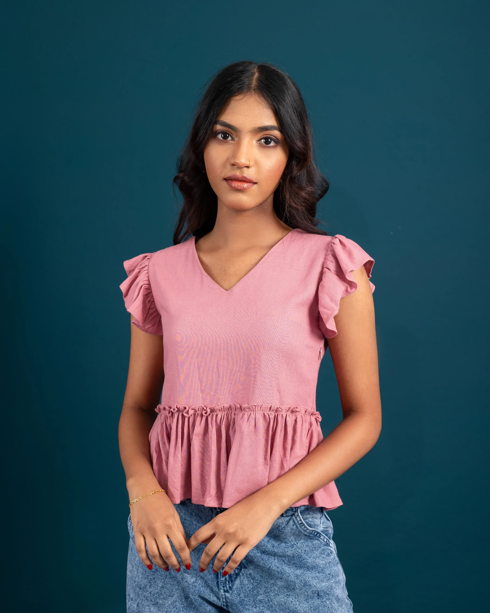 Flutter Peplum Top