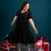 Timeless Wrap Elegance Dress - Image 5