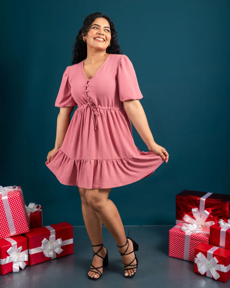 Festive Elegance Flare Dress - Image 7