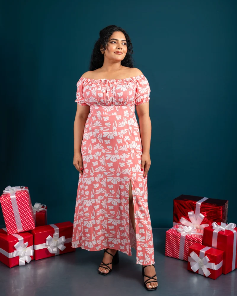 Petal Whisper Off-Shoulder Maxi Dress - Image 5