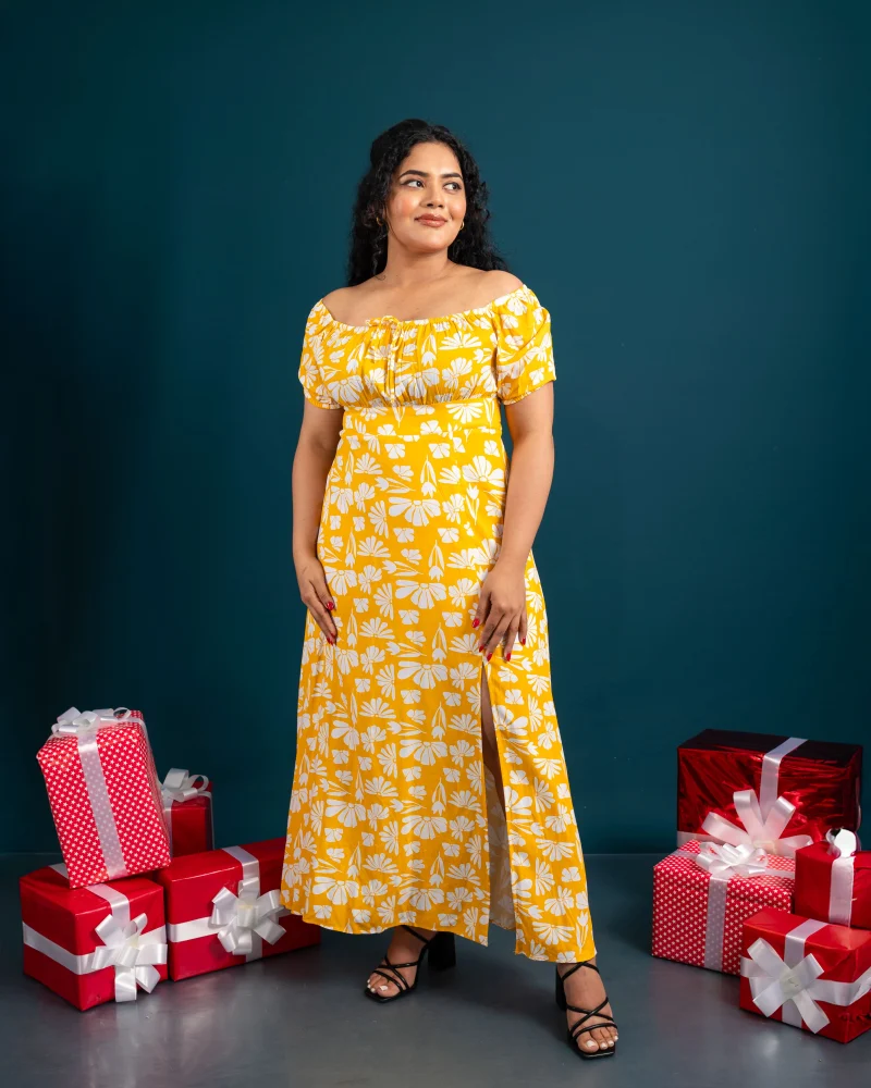Petal Whisper Off-Shoulder Maxi Dress - Image 3