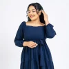 Elegance Tie-Belt Midi Dress - Image 3