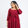 Elegance Tie-Belt Midi Dress - Image 5