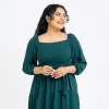 Elegance Tie-Belt Midi Dress - Image 7