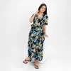 Tropical Wrap Maxi Dress - Image 5