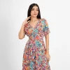Tropical Wrap Maxi Dress - Image 3