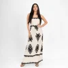 Patterned Bandeau Maxi Dress - Image 6