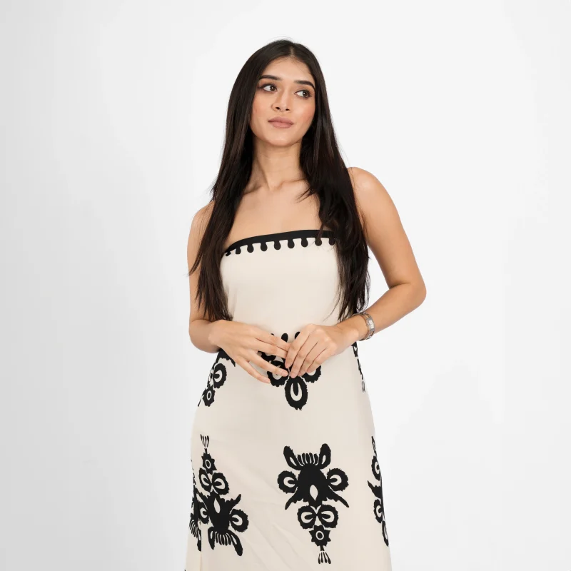 Patterned Bandeau Maxi Dress - Image 5