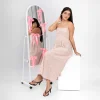 Eyelet Bandeau Midi Dress - Image 5