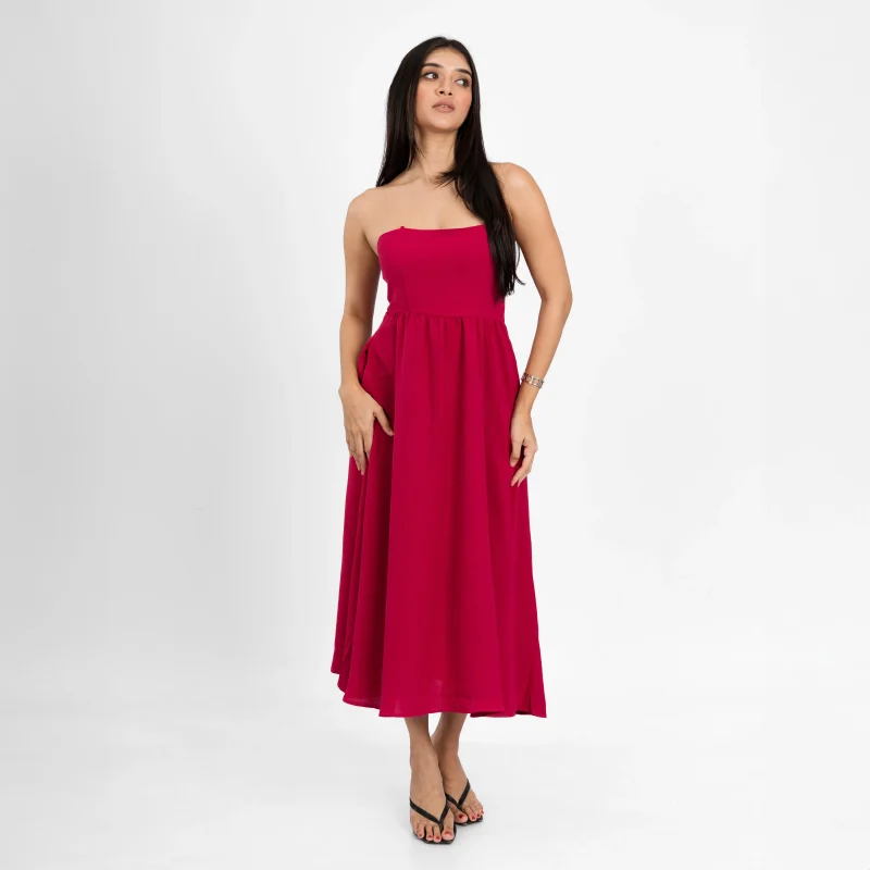 Bandeau Midi Dress - Image 2