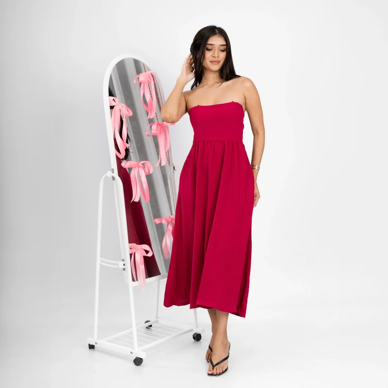 Bandeau Midi Dress - Image 3
