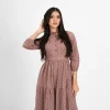 Graceful Eyelet Tiered Midi Dress - Image 7