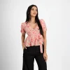 Floral Charm Wrap Blouse - Image 3