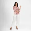 Elegant Bloom Button-Up Blouse - Image 4