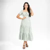 Charming Floral Tiered Midi Dress - Image 6