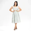 Graceful Bow-Tie Strap Tiered Midi Dress - Image 4