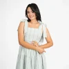 Graceful Bow-Tie Strap Tiered Midi Dress - Image 5