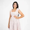 Graceful Bow-Tie Strap Tiered Midi Dress - Image 2