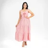 Charming Bow-Tie Checkered Maxi Dress - Image 11