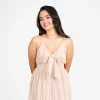 Charming Bow-Tie Checkered Maxi Dress - Image 2