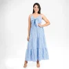 Charming Bow-Tie Checkered Maxi Dress - Image 5