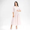 Striped Belted Shirt Midi Dress - Image 5