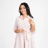 Striped Belted Shirt Midi Dress - Image 6