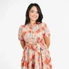 Floral Belted Tiered Midi Dress - Image 2