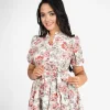 Floral Belted Tiered Midi Dress - Image 8