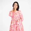 Floral Belted Fit & Flare Dress - Image 6