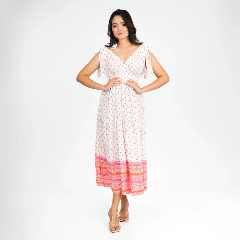 Bohemian Tie-Strap Tiered Maxi Dress - Image 5
