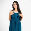 Chic Bow-Tie Midi Dress - Image 3