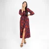 Floral Grace Slit Maxi Dress