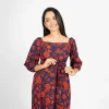 Floral Grace Slit Maxi Dress - Image 2