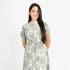 Vintage Bloom Puff Sleeve Midi Dress - Image 4