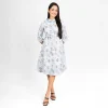 Graceful Blossom Belted Shirt Dress - Image 5