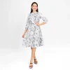 Graceful Blossom Belted Shirt Dress - Image 3