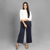 Chic Flounce Hem Linen Blouse - Image 2