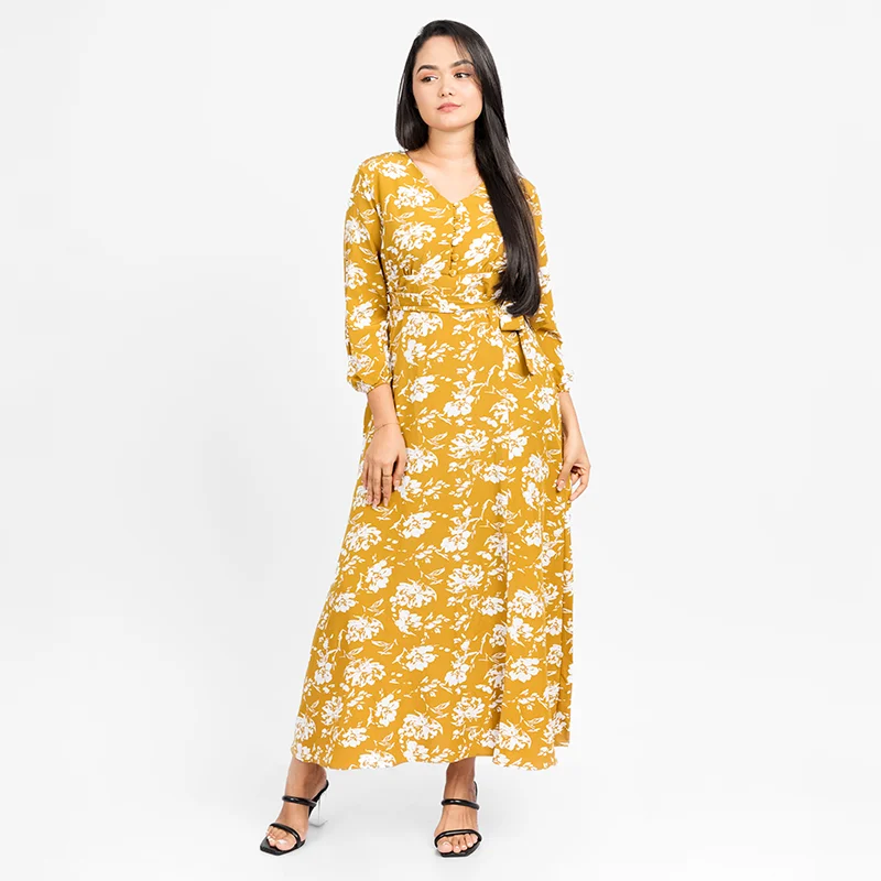 Flora Wrap Maxi Dress