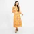 Petal Charm Wrap Dress - yellow