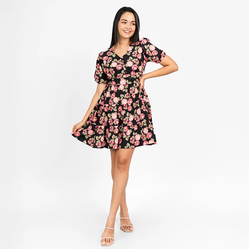 Blossom Whirl Mini Dress