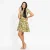 Petal Scroll Mini Dress - green
