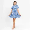 Petal Scroll Mini Dress