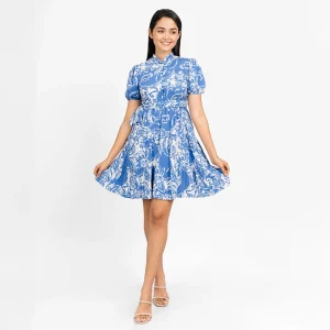 Petal Scroll Mini Dress