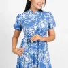 Petal Scroll Mini Dress - Image 3