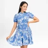Petal Scroll Mini Dress - Image 2